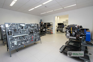 Sala de treinamento da Volkswagen para os profissionais da rede