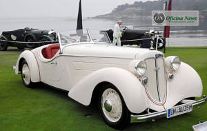 Audi type 225 de 1935, em cenário desejado por todos os carros de todas as marcas, o gramado do Pebble Beach Concours d’Elegance