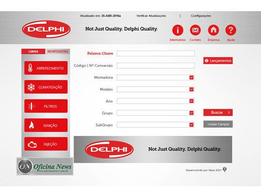 Delphi apresenta novo catálogo eletrônico para o mercado de reposição