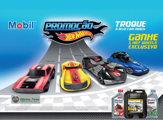 Promo  o Mobil  Hot  Wheels  oferece carrinhos na troca de 