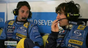 Publicação de hoje no twitter da Renault Sport: Alonso e Fisichella (Renault Sport)