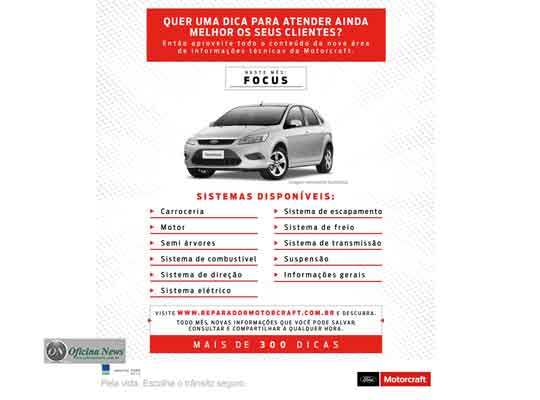 Motorcraft cria página dos modelos Focus de 2010 a 2013