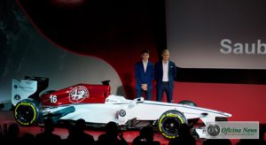 Charles Leclerc (E) e Marcus Ericsson foram anunciados como pilotos. Pintura do carro pode mudar (Sauber)