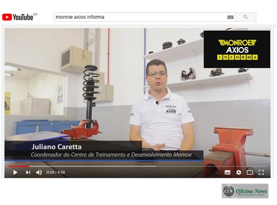 Monroe Axios dá dicas sobre o coxim de fixação no YouTube