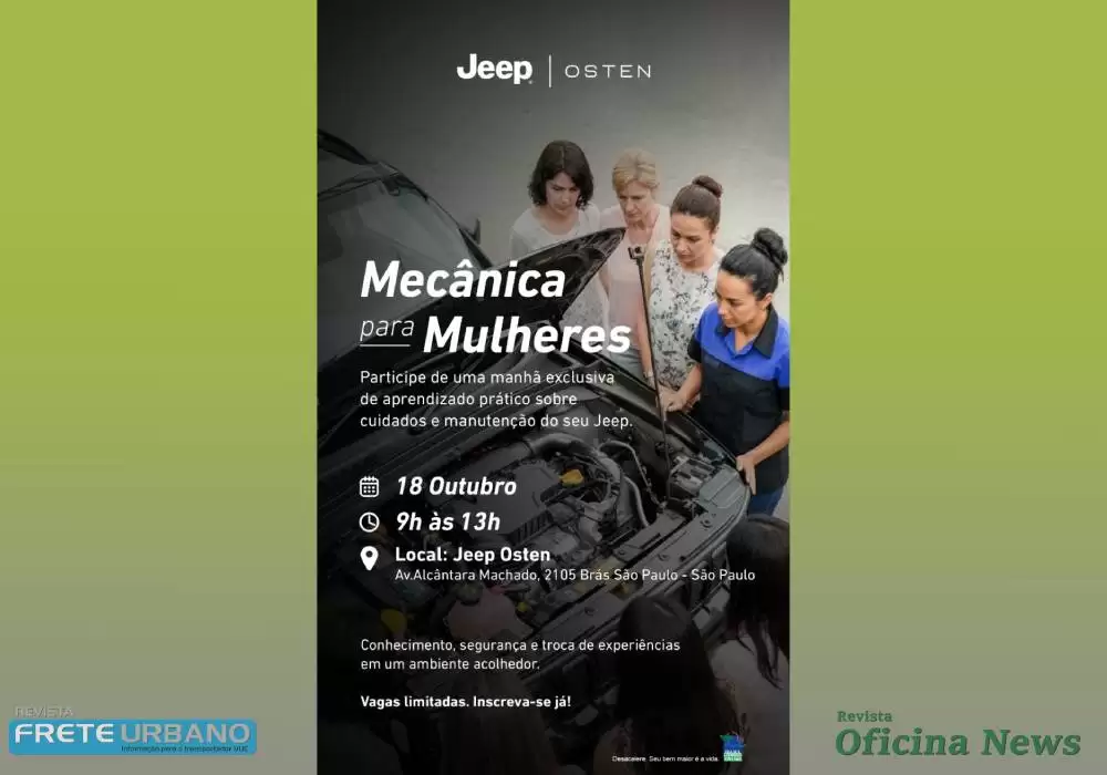 Curso de mecânica para mulheres será realizado na Jeep Osten